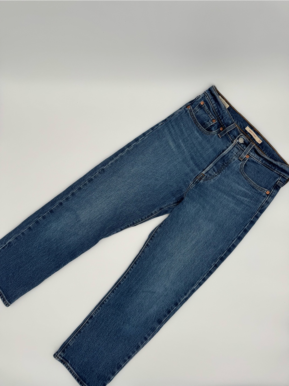 Levi's Women's Dark Blue Cropped Straight Jeans